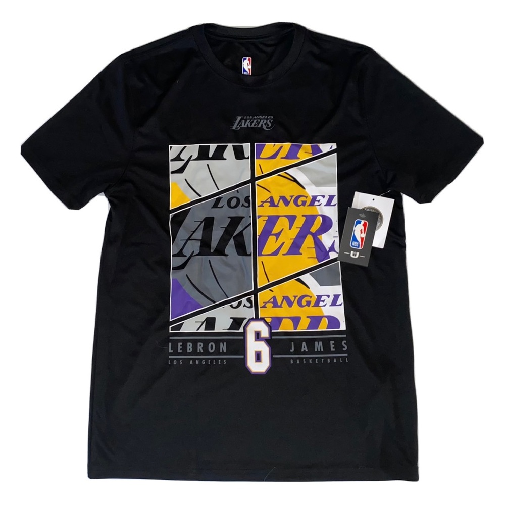 Los Angeles Lakers Lebron James T Shirt Mens Large Black New MSRP $30